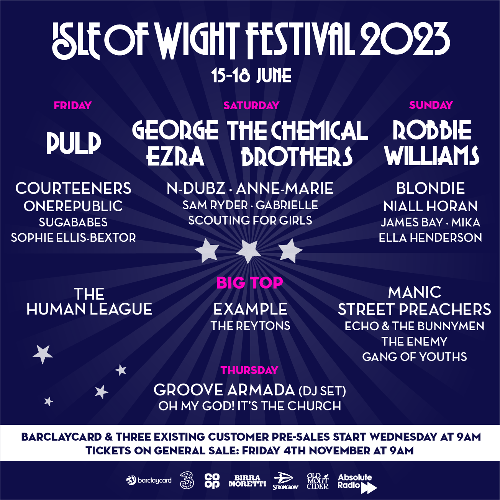 Isle of Wight Festival 2023 First Acts Announced Style of Wight